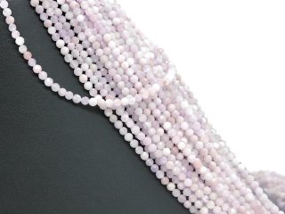 Kunzite strand - faceted spheres 4 mm pale lilac, length 38.5 cm /2983