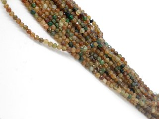 Tourmaline strand - faceted spheres 4.5 mm green amber, length 39 cm /2999