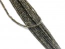 Obsidian Strang - facettierte W&uuml;rfel 2,5 mm...