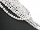 Howlite strand - spheres 4 mm white marble, length 38 cm...