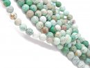 Turquoise strand - spheres 8 mm green multicolor, length...