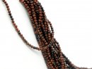 Mahogany jasper strand - spheres 4 mm brown black, length...