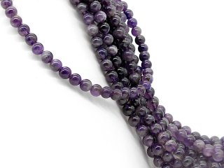Amethyst strand - round 8.5 mm violet, length 38.5 cm /4460