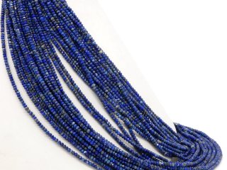 Lapis strand - faceted rondelles 2x3 mm gray blue, length 39 cm /1809