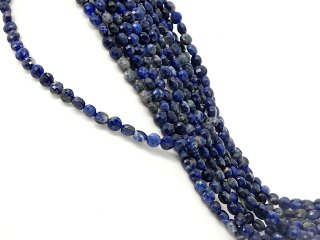 Sodalite strand - faceted discs 4x7 mm shades of blue, length 38 cm /1553