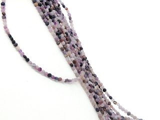 Fluorite strand - faceted discs 3x4 mm violet lilac, length 38.5 cm /5497