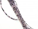 Pierced, faceted fluorite discs in purple