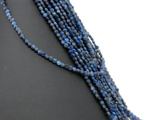Sodalite strand - faceted discs 3x4 mm shades of blue, length 38.5 cm /5478