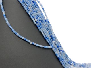 Aventurine strand - faceted discs 3x4 mm blue, length 39.5 cm /5489