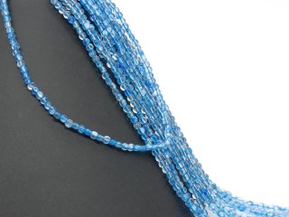 Topas Strang - facettierte Scheiben 3x4 mm azurblau, Länge 38,5 cm /5487