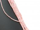 Pink opal strand - faceted spheres 3.5 mm pink, length 39...