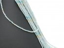 Perles daigue-marine percées bleu clair de grande...