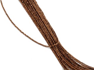 Petites boules dhématite percées et facettées de couleur brune