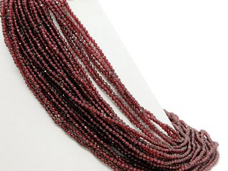 Faceted garnet beads