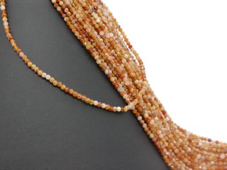 Faceted small fire opal beads