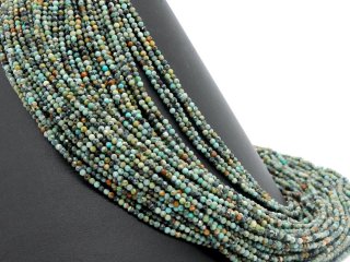 Small faceted turquoise beads