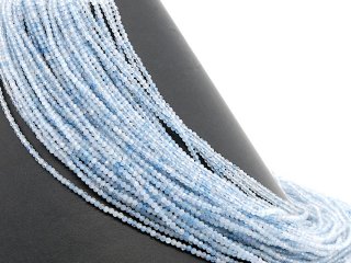 Small faceted aquamarine beads