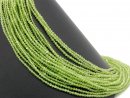 Green faceted peridot beads