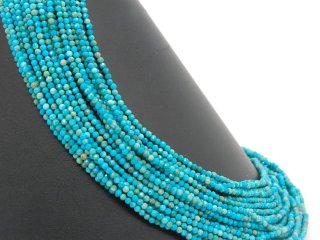 Small faceted turquoise beads