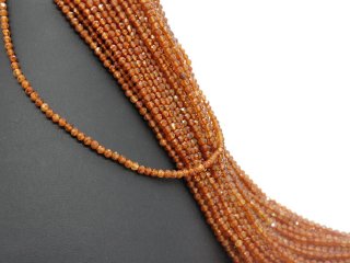 Faceted orange garnet beads