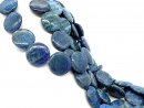 Disques ronds en lapis-lazuli percés