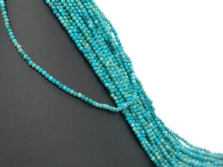 perles de turquoise bleu-vert intense