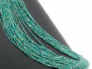 Faceted, small chrysocolla beads