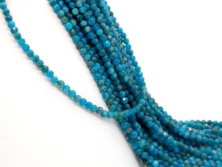 Sparkling blue apatite beads
