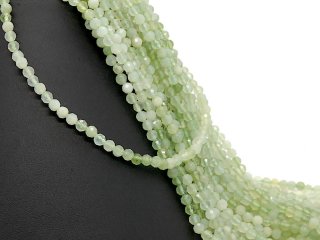 Green faceted serpentine beads