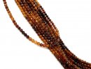 Granat Strang - facettierte Kugeln 5 mm rot und orange,...