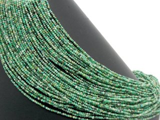 Mint green faceted variscite beads
