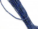 Petites perles de lapis-lazuli bleu à facettes