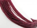 Faceted, red garnet beads