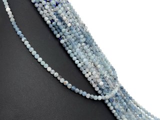 Sparkling blue aquamarine beads