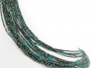 Faceted, small chrysocolla beads