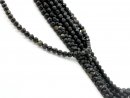 Sparkling dark obsidian beads