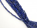 Perles de lapis-lazuli percées bleu-gris