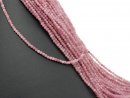 Faceted pink tourmaline beads