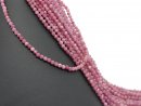 Faceted magenta tourmaline beads