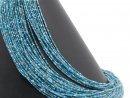 Sparkling blue apatite beads