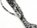 Grau-schwarze Turmalinquarz-Perlen