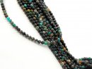 perles de turquoise à facettes en multicolore