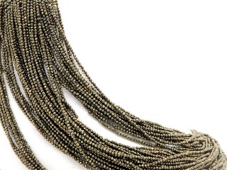 Shimmering, pierced pyrite beads