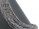 Faceted, pierced sapphire beads