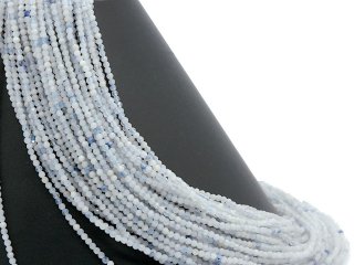 Sparkling blue aquamarine beads
