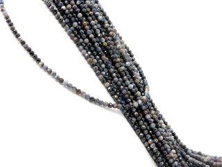 Faceted, pierced sapphire beads
