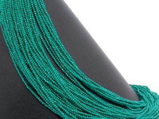 Faceted, blue green howlite beads