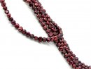 Red, baroque cultured pearls for jewellery