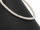Culture pearl strand - button approx. 5x6 mm white,...
