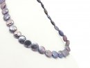 Disques de perles biwa percés, en vrac, en violet
